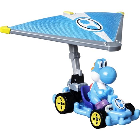 Mattel Hot Wheels Mario Kart Cars With Anemoper Light Blue Yoshi GVD HDB Toys Shop Gr