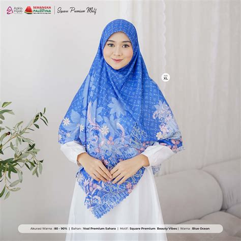 Square Premium Motif Palestine Azkia Hijab Syar I And Fashionable