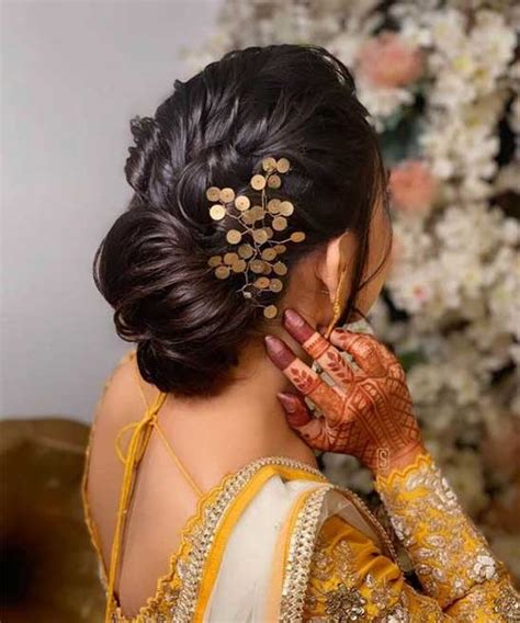 Bun Hairstyle For Wedding Indian Tailoringinhindi