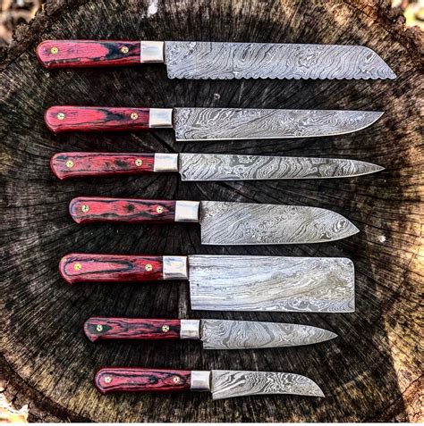 Damascus Steel Kitchen Knife Set – The Vintage Market