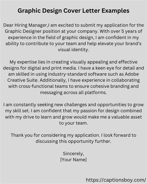 Graphic Design Cover Letter Examples 10 Samples