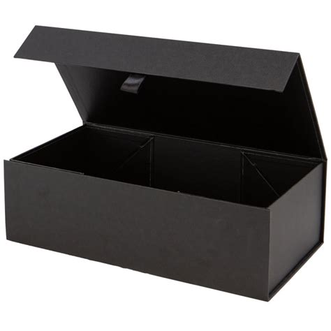 Boite Carton Aimantee Noir Cuir Indispensable X X Cm