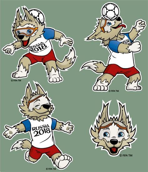 Zabivaka Jugando Al Tutbol F Tbol Nuevas Poses Zabivaka Mascotas