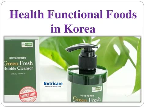 PPT Health Functional Foods In Korea PowerPoint Presentation Free