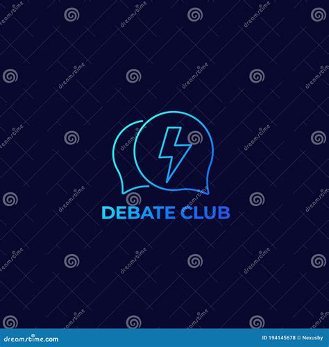 Debate Club Vector Logo, Linear Stock Vector - Illustration of speak ...