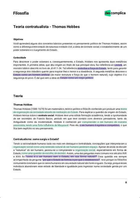 Mapas Mentais Sobre Thomas Hobbes Study Maps