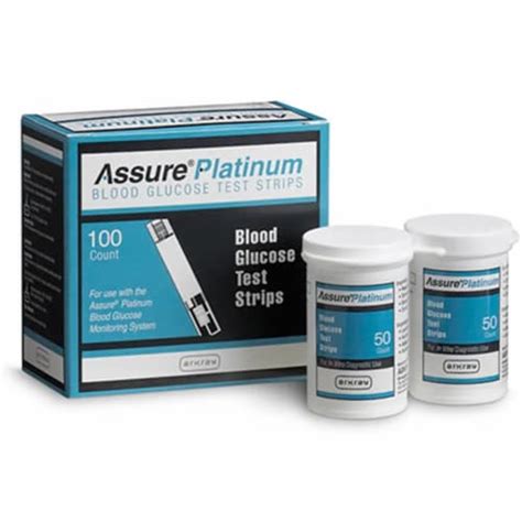 Assure Platinum Blood Glucose Test Strips For Assure Platinum Meter