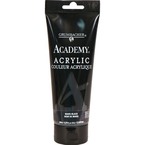 Grumbacher Academy Acrylic 200ml Tube Mars Black Walmart