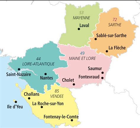 Vous avez cherché departements pays de la loire Voyages Cartes