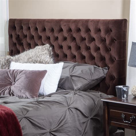 Ludington Queen To Full Brown Suede Headboard Brown Headboard Bedroom