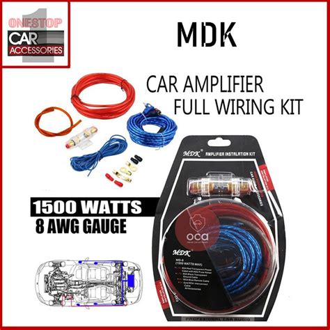 MDK Car Audio Subwoofer Amplifier Wiring Fuse Holder Wire Cable Kit