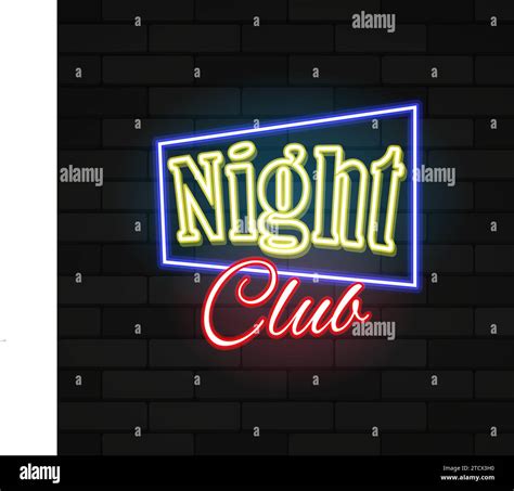 Night Club Neon Sign Vector Night Club Design Template Neon Sign