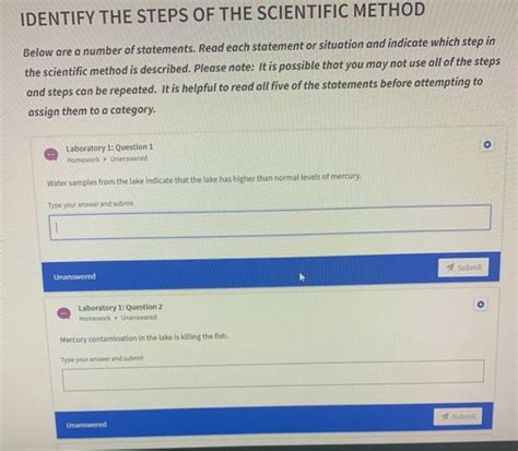 Solved IDENTIFY THE STEPS OF THE SCIENTIFIC METHOD Below Are Chegg