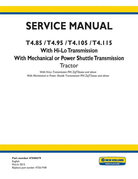 Manual De Servi O Pdf Do Trator New Holland T T T T