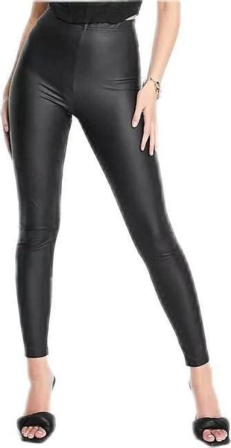 Asos Leather Look Leggings Black • Se Priser Nu