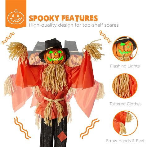 Husker The Corn Keeper Animatronic Scarecrow Halloween Decor W Led