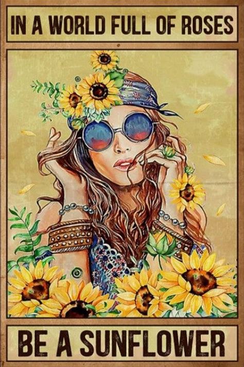 In A World Full Of Roses Be A Sunflower Poster Etsy Uk Artofit