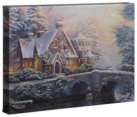 Thomas Kinkade Studios Winter At Lamplight Manor 10 X 14 Gallery