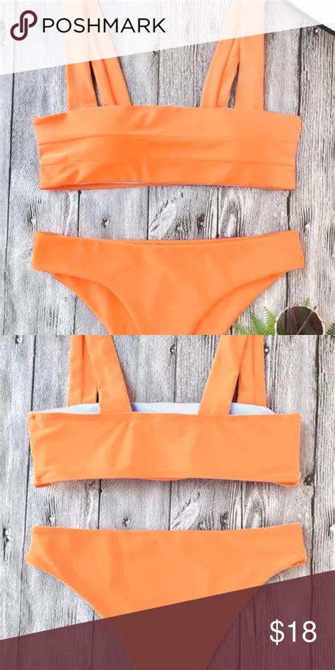 Neon Orange Bikini Brand New Bikini From Zaful Zaful Swim Bikinis With