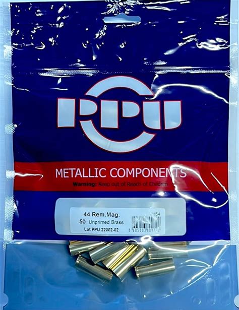 44 Rem Mag Unprimed Brass By Ppu 50 Pcs C154 Intersurplus