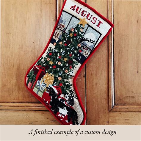 Ski Slopes Needlepoint Christmas Stocking Diy Canvas Or Kit Etsy