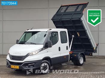 Ny Ladbil Med Tip Iveco Daily 35C21 Automaat Dubbel Cabine 6 Persoons