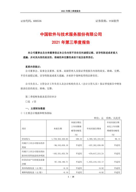 中国软件2021年第三季度报告 洞见研报 行业报告