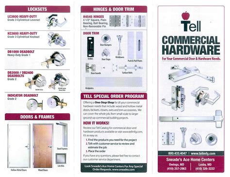 Tell Commercial Hardware - Sneade's Ace Home Centers