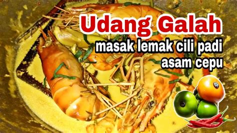 Resepi Udang Galah Masak Lemak Cili Padi Asam Cepu Menu Buat Berbuka