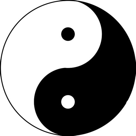 Yin And Yang Symbol Between Heaven And Earth Luminous Spaces