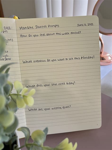 60 Monday Journal Prompts To Start Your Week With Intention