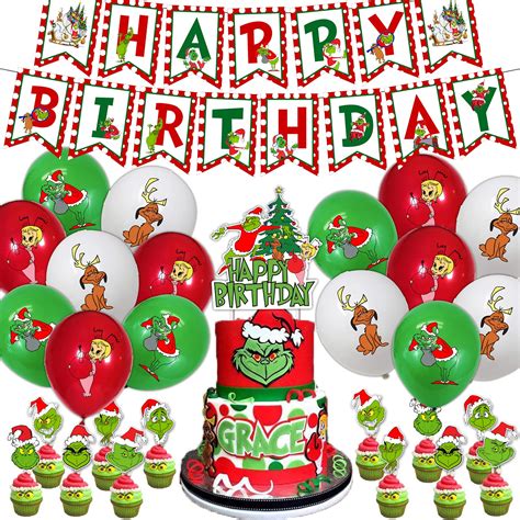 Buy Himall Grinch Christmas Birthday Decorationshappy Birthday Banner