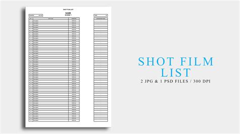 ArtStation - Shot Film List Template | Artworks