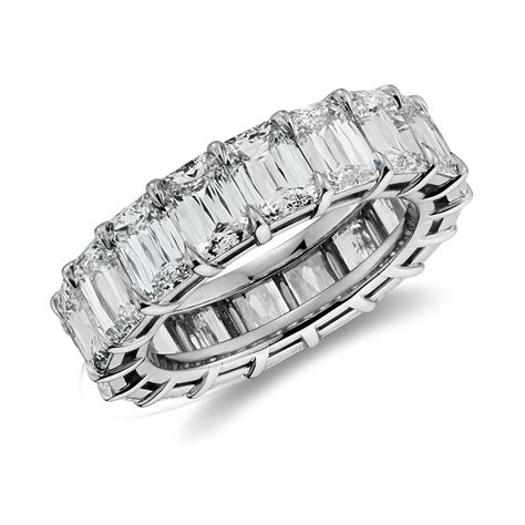 Brilliant Emerald Cut Diamond Eternity Ring in Platinum (8.50 ct. tw.) | Blue Nile