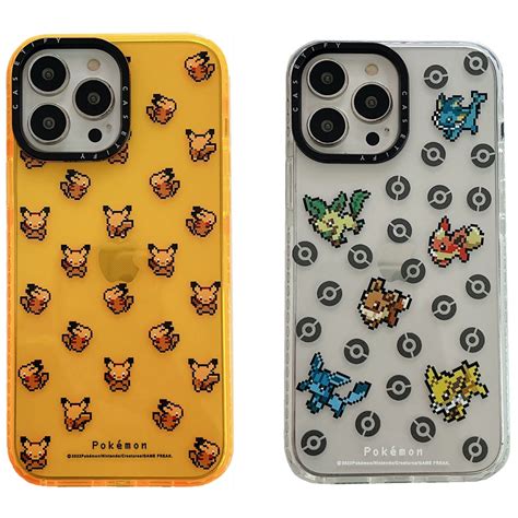 Casetify Funda Transparente De Pixel Pokemon Pikachu De Dibujos