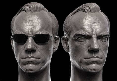 Hugo Weaving - Agent Smith Head 3D model 3D printable | CGTrader