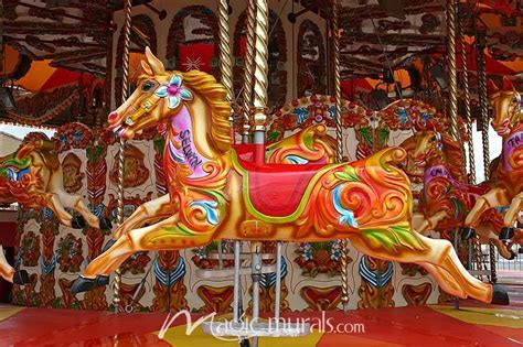 Merry-Go-Round Horse Wallpaper Mural by Magic Murals