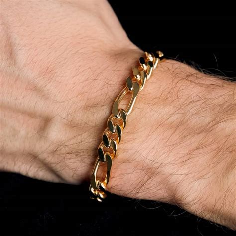 Bracelet Maille Figaro en Plaqué Or Jaune Manillon Ocarat