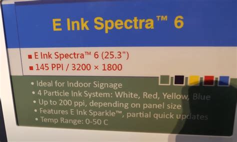 E Ink Spectra L Cran Encre Lectronique Couleur Le Plus Avanc