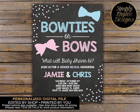 Pin On Bowties Or Bows Gender Reveal Party Ideas