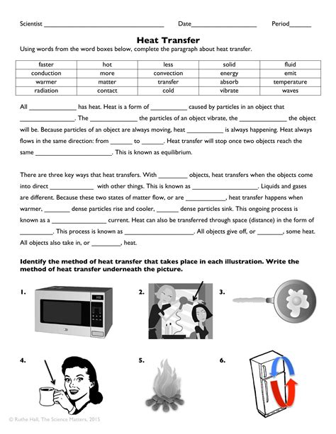 Heat Transfer Worksheet Heat Transfer Worksheet Answer Key