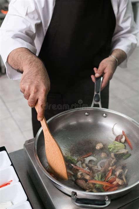 Chef Professional Skills Mixing Technique Stock Image - Image of ...