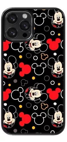 Funda Para Celular Mickey Mouse Fondo Negro Tapiz Disney Cor Meses