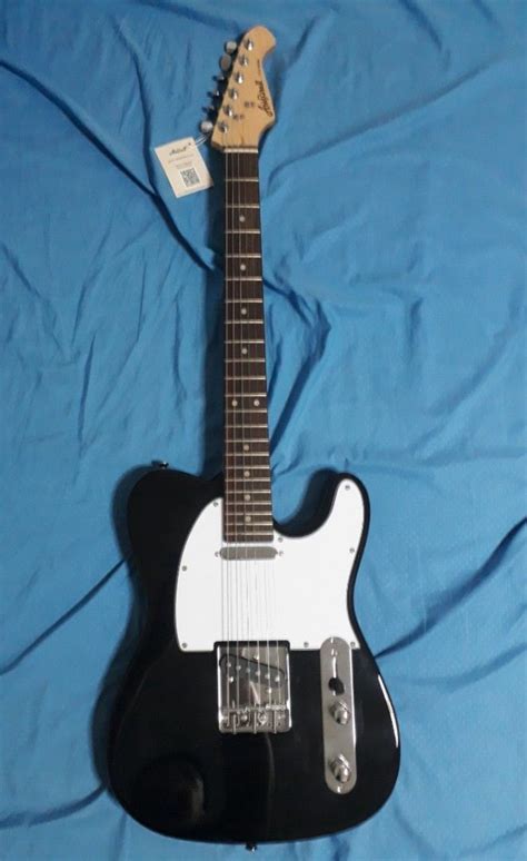 black telecaster electric guitar Aria Pro II, Hobbies & Toys, Music ...