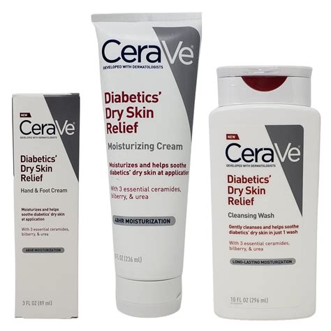 CeraVe Diabetics Dry Skin Relief Bundle Moisturizing Cream Hand And