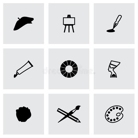 Vector Art Icon Set Stock Vector Illustration Of Canvas 52751916