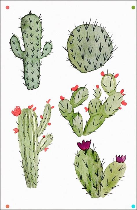 Cactus Prints Cactus Art Print Printable Cactus Printable Art Cactus