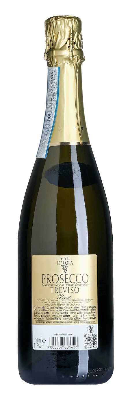 Prosecco Oro Doc Treviso Brut Veneto Italia Val D Oca