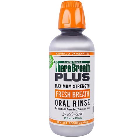 TheraBreath Plus Maximum Strength Fresh Breath Oral Rinse 16 Fl Oz