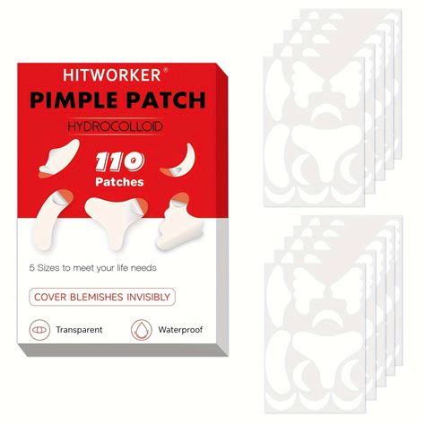 Unisex Adult 110-Piece Pimple Patch Set - Hydrocolloid Acne Absorbing